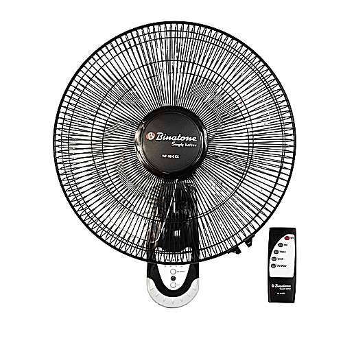Binatone Ventilateur Mural 1610 - avec Télécommande - Noir ...