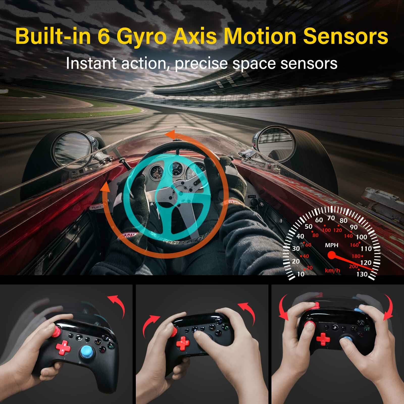 Manette de commutation Beexcellent, manette de jeu sans fil compatible avec Nintendo Switch/Lite