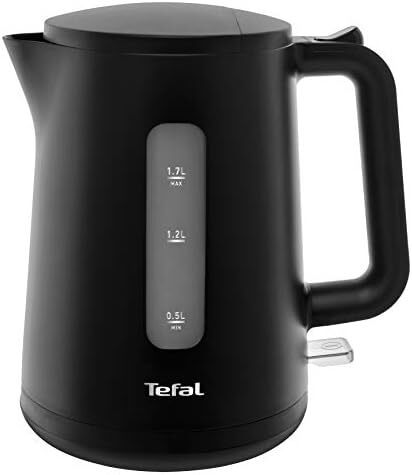 Tefal Principio Select KO2008 Bouilloire, 2400 W, réservoir d'eau de 1,7 l, avec interrupteur automatique marche/arrêt, filtre anticalcaire, noir mat
