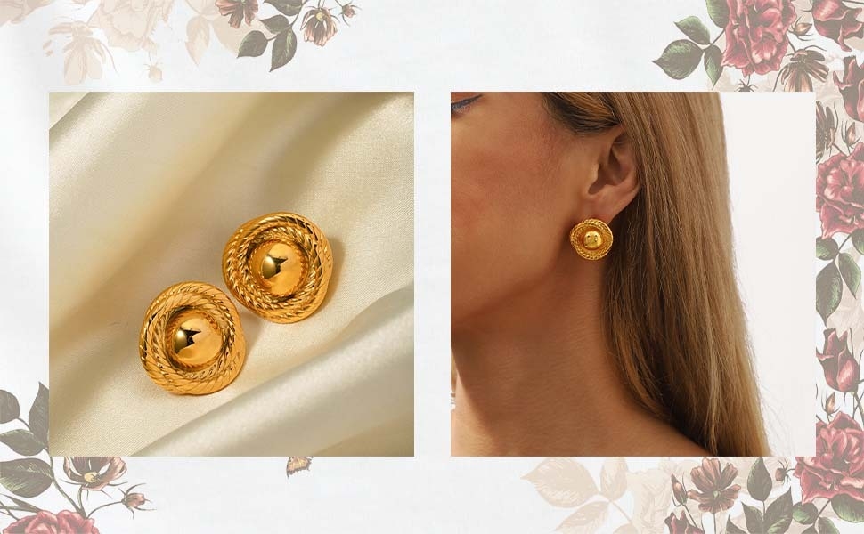 gold statement earrings statement earrings womens earrings trendy big gold earrings