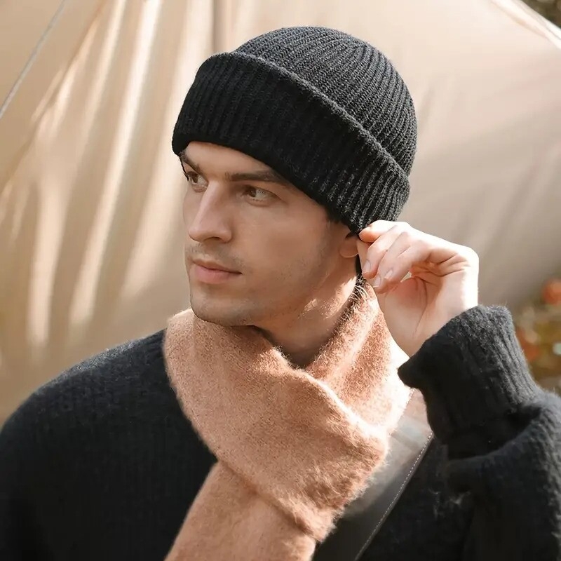 1pc winter mens style balaclava knit beanie hat windproof cold head cover ideal choice for gifts 4