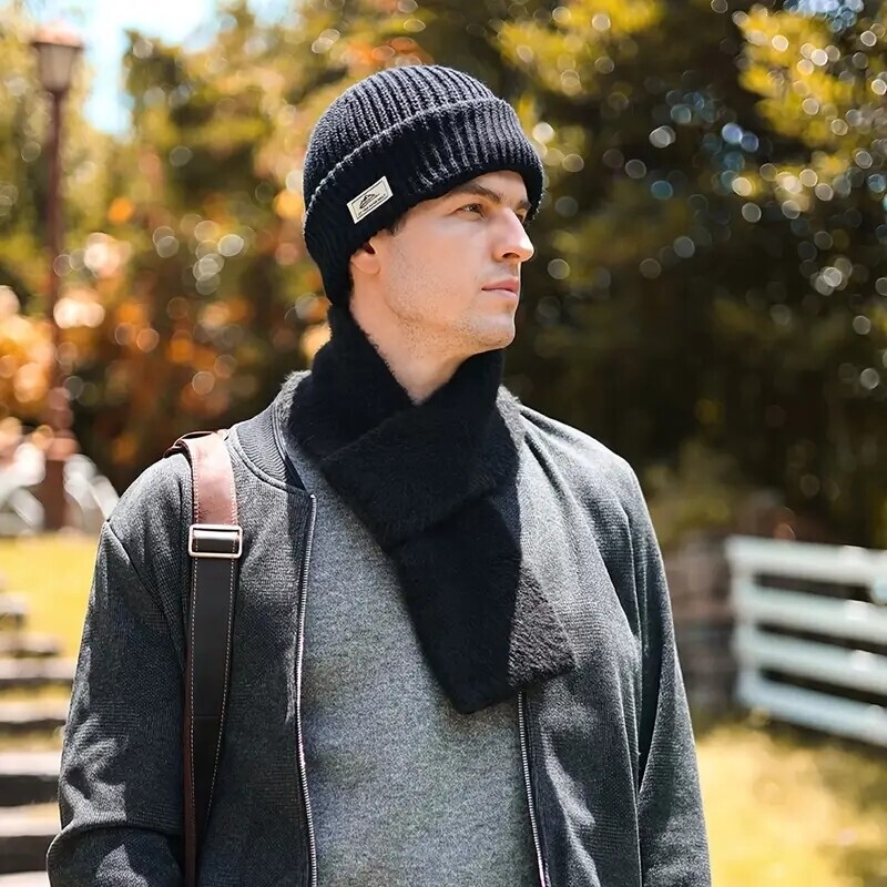 1pc winter mens style balaclava knit beanie hat windproof cold head cover ideal choice for gifts details 2