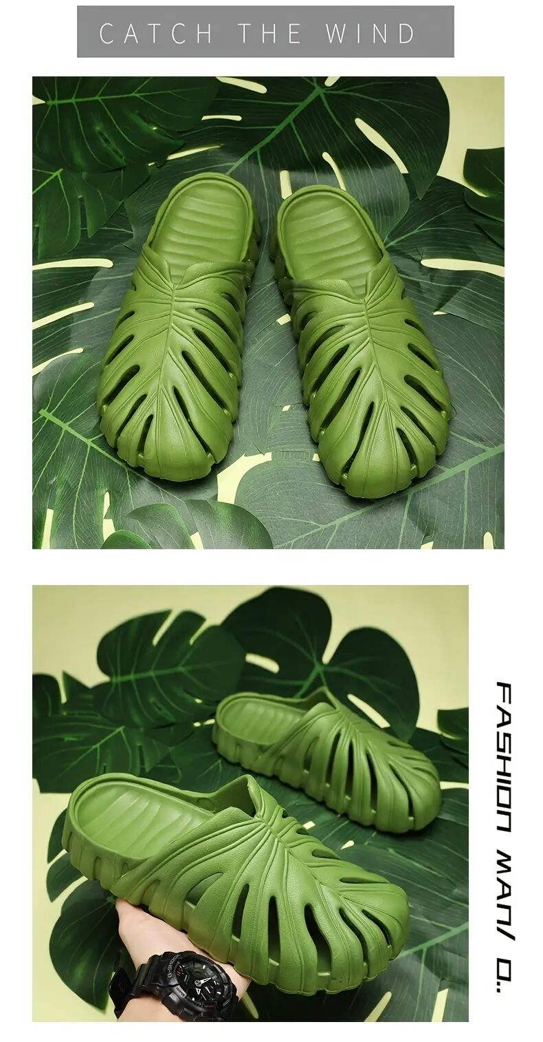 summer slippers for men and women home use outdoor thick soled hole shoes details 4