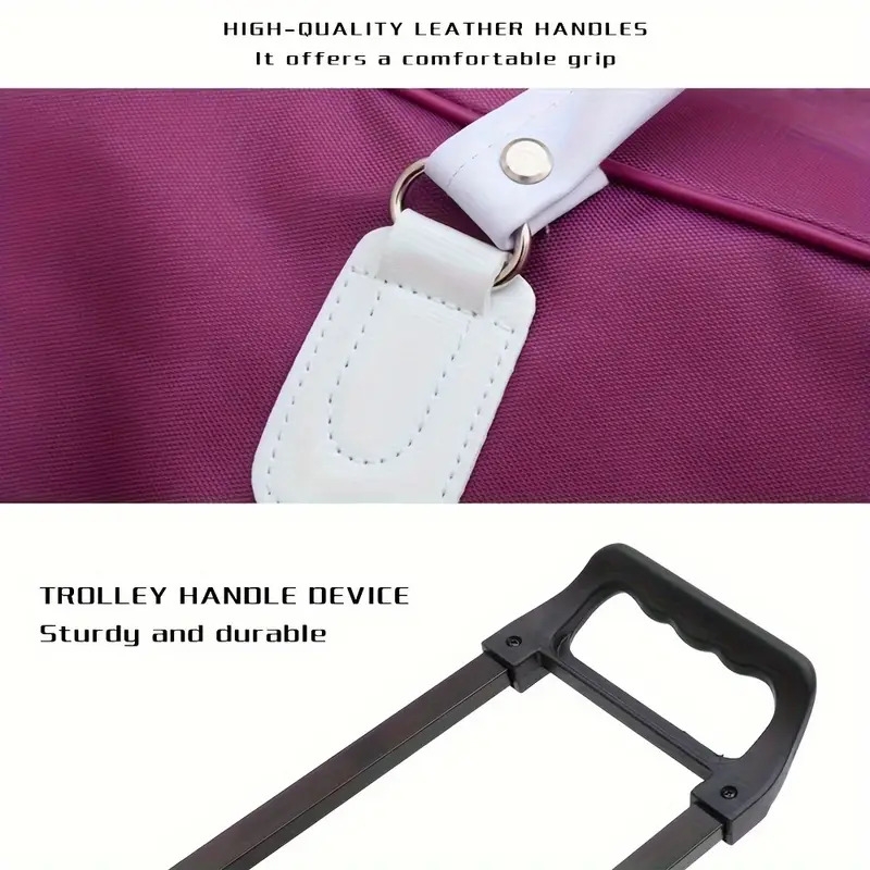 大容量带轮旅行背包，适合10种场景户外露营周末度假行李箱，男女通用登机随身行李 商品详情 4