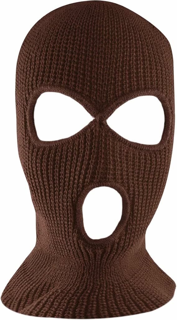 Super Z Outlet Knit Sew Acrylic Outdoor Full Face Cover Thermal Ski Mask One Size Fits Most (Black)