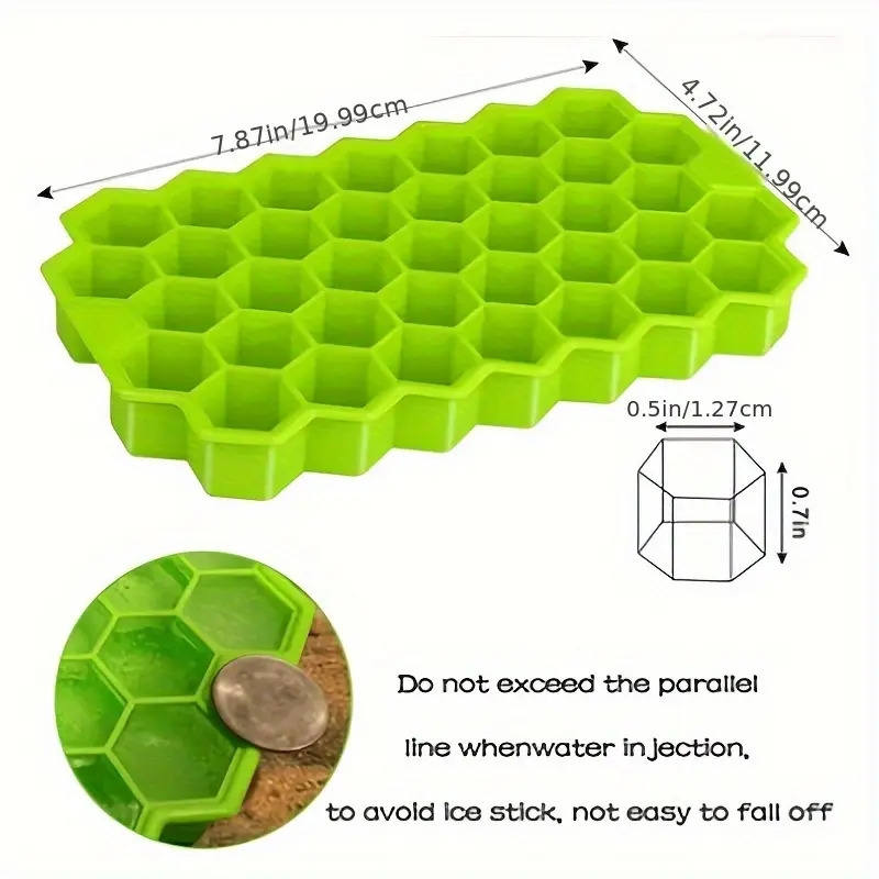 3pcs honeycomb trays 37 cavities bpa free silicone mold with lids festive drinks chilled treats ideal for halloween christmas easter thanksgiving fathers day celebrations details 2