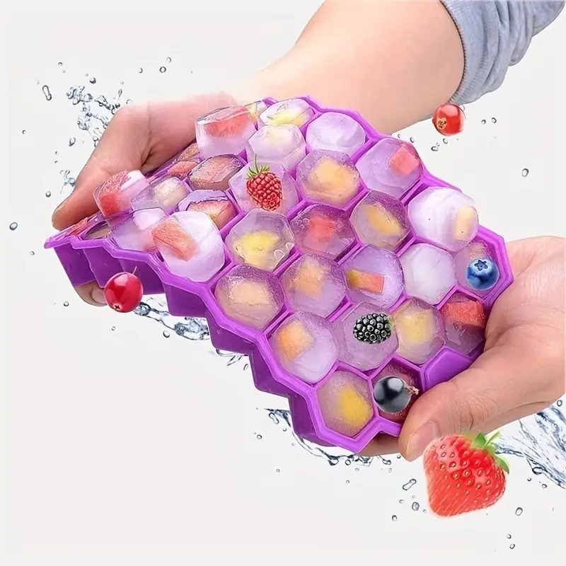 3pcs honeycomb trays 37 cavities bpa free silicone mold with lids festive drinks chilled treats ideal for halloween christmas easter thanksgiving fathers day celebrations details 9