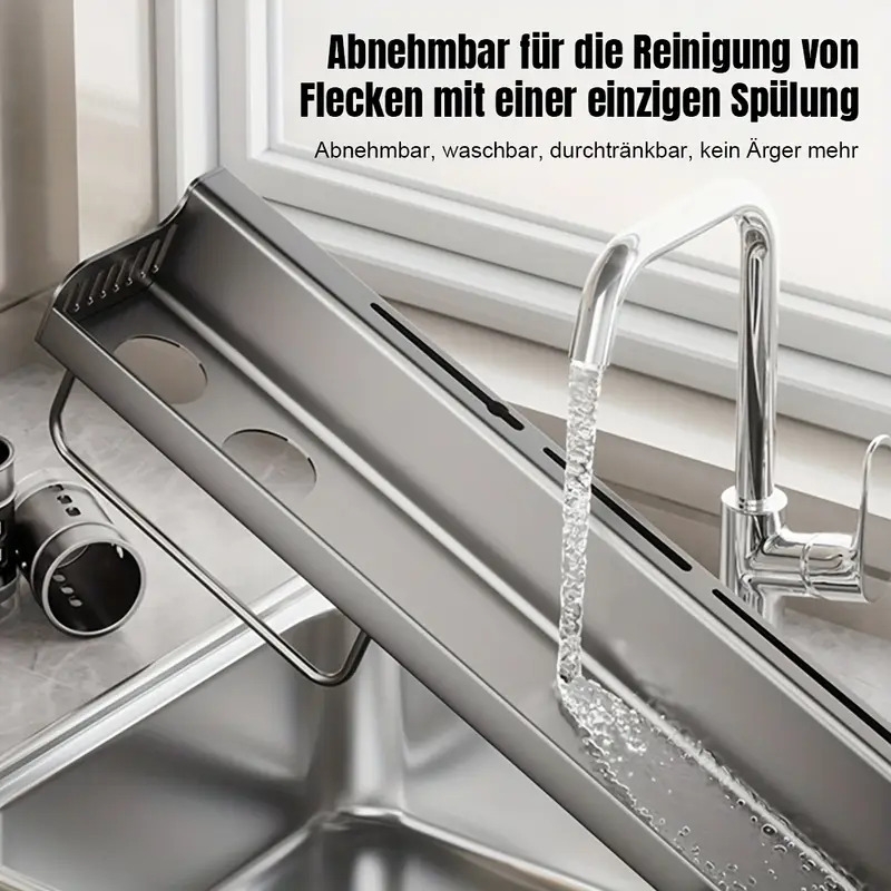 60  stainless steel kitchen organizer rack with dual chopsticks holder,   wall mount, space-saving storage for utensils and spices, kitchen organizers and storage details 7