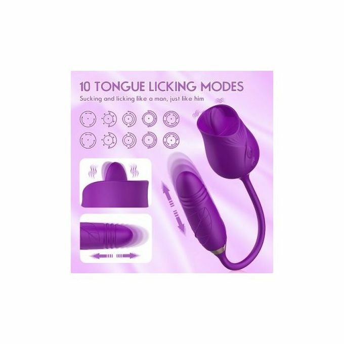product_image_name-Generic-Vibrator Pro,Rose Toy With Tongue Vibrator With Thrusting Dildo-3
