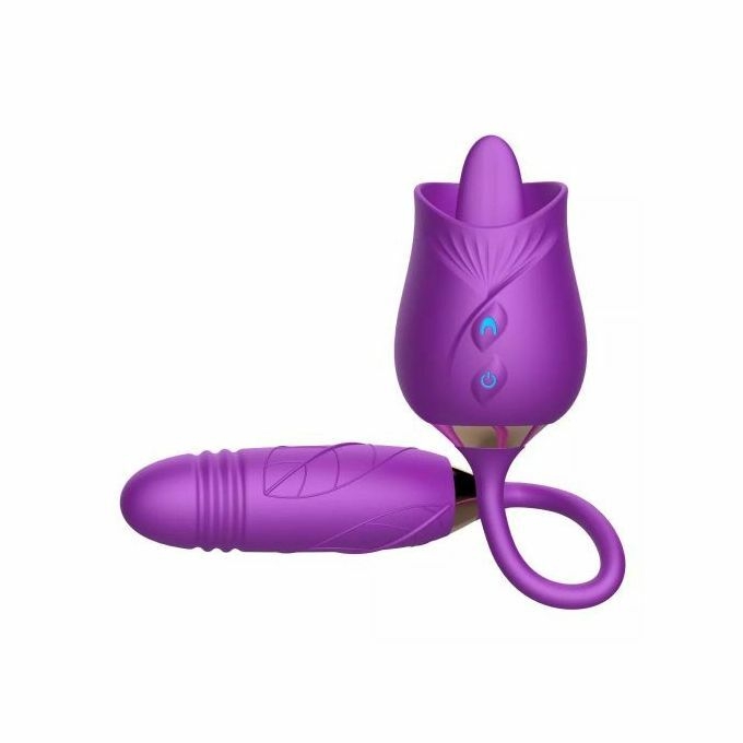 product_image_name-Generic-Vibrator Pro,Rose Toy With Tongue Vibrator With Thrusting Dildo-1