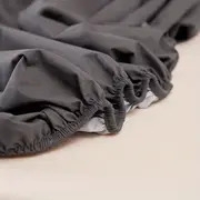 1pc soft and comfortable waterproof fitted sheet with deep pocket for bedroom and guest room solid color bedding for a cozy and stylish sleeping experience details 8