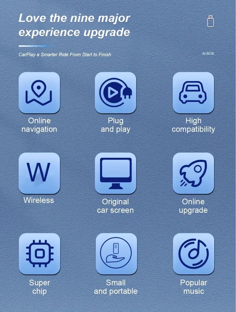 flixivi 2025 二合一无线carplay和  auto智能盒，支持一键设置、供电、无线和wifi，适用于 、沃尔沃、 、名爵、 、马自达、福特，音频系统，即插即用，紧凑设计，供电（5v），智能手机与汽车的无缝集成，无线连接，兼容智能手机和车辆，安装简便 商品详情 8