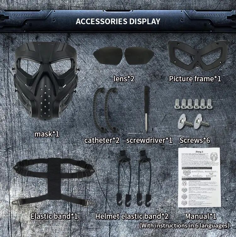 protect your face in style cosplay cs shaped   full face mask with adjustable straps details 12