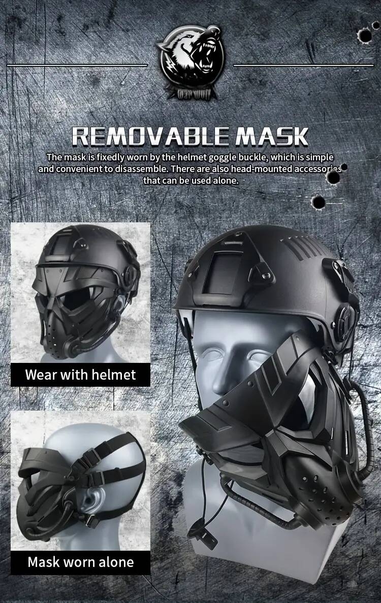 protect your face in style cosplay cs shaped   full face mask with adjustable straps details 3
