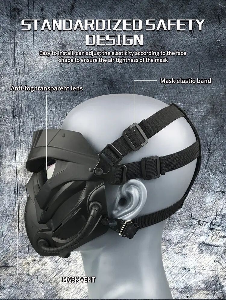 protect your face in style cosplay cs shaped   full face mask with adjustable straps details 4