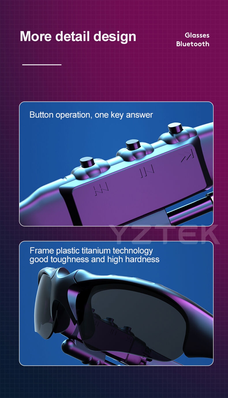 Nouveau casque intelligent BT lunettes de soleil Sports de plein air conduite avec Microphone casque stéréo lunettes portables