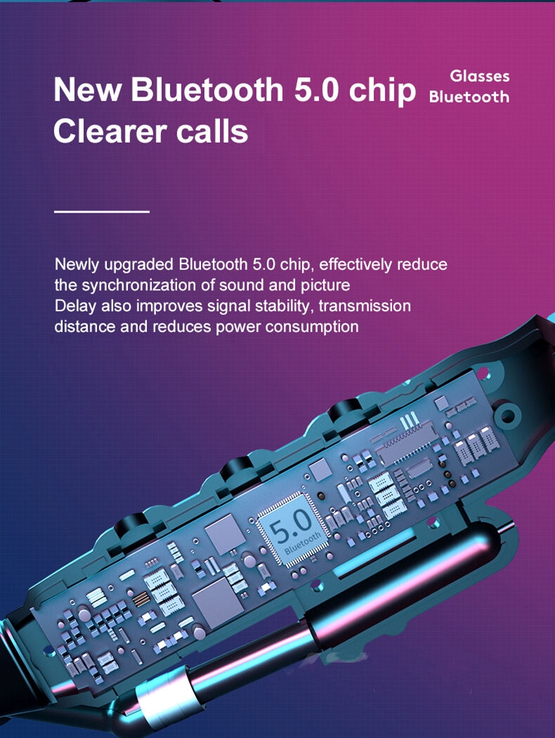 Nouveau casque intelligent BT lunettes de soleil Sports de plein air conduite avec Microphone casque stéréo lunettes portables