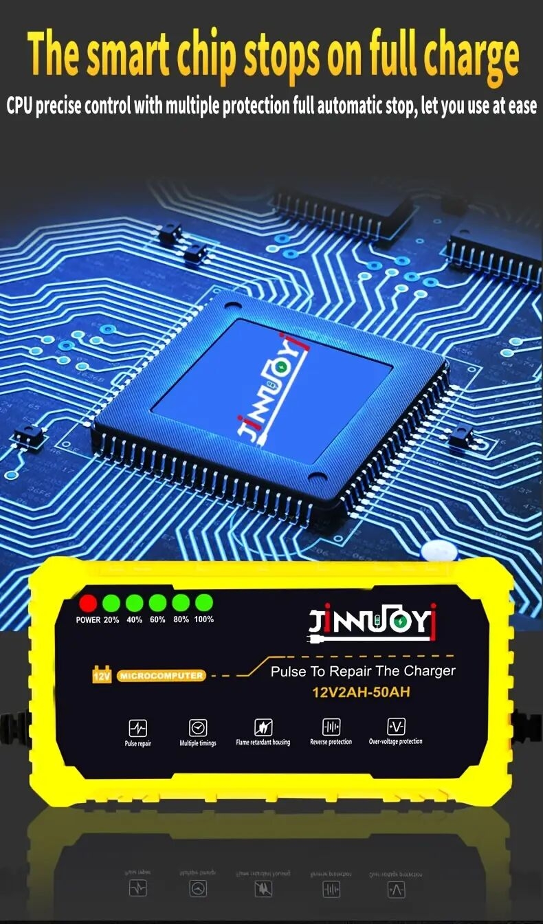 automobile and motorcycle battery charger 12v 3amp fully automatic   lead acid agm gel intelligent maintenance charger lcd suitable for automobiles trucks and motorcycles Product details 10