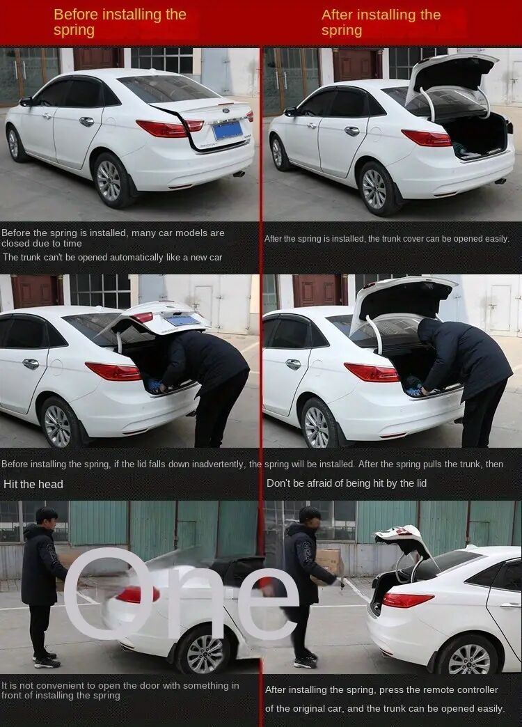 car modified trunk spring automatic tailgate lift trunk opener lifting spring up and down car universal details 3
