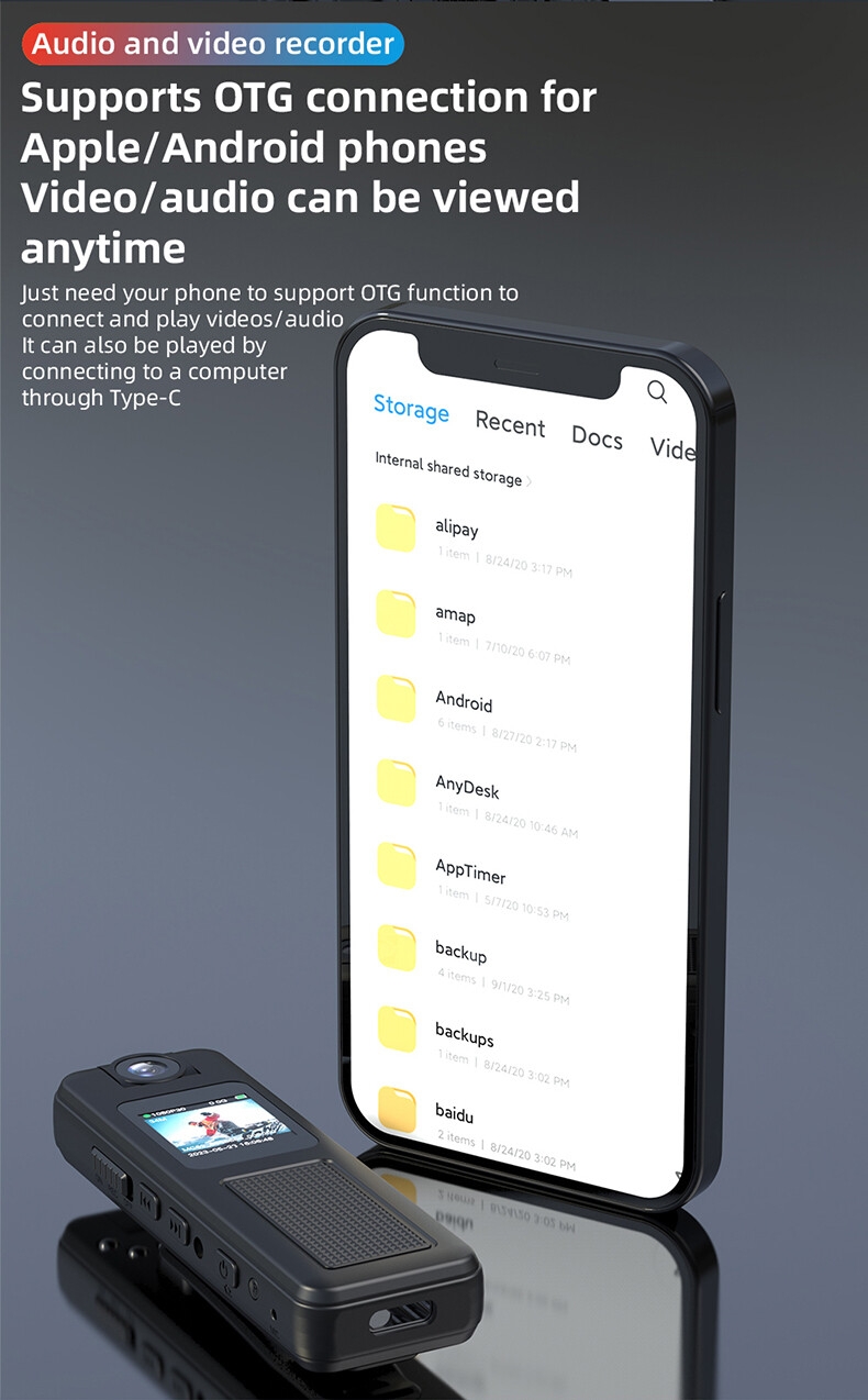 Mini caméra à stylo Portable, portée sur le corps, 1080p, caméra de poche Portable avec Clip arrière, caméra de sécurité de dernière conception