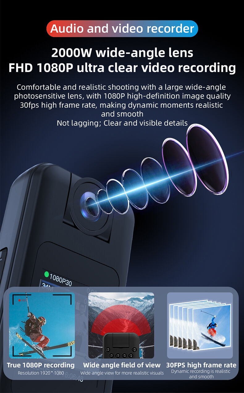 Mini caméra à stylo Portable, portée sur le corps, 1080p, caméra de poche Portable avec Clip arrière, caméra de sécurité de dernière conception