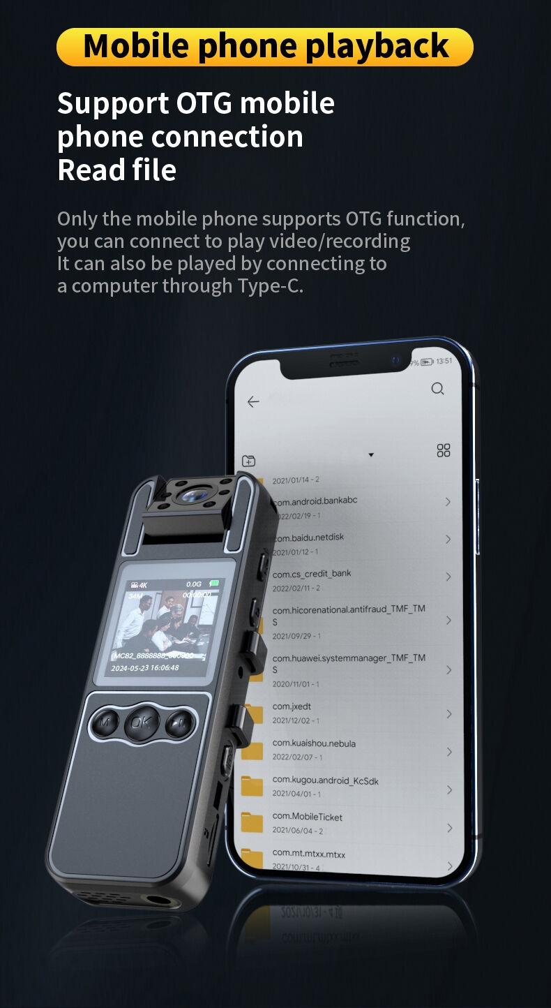 Mini caméra Portable, enregistreur vidéo numérique, caméra corporelle de sécurité Full Hd 1080p avec écran de 1.3 pouces