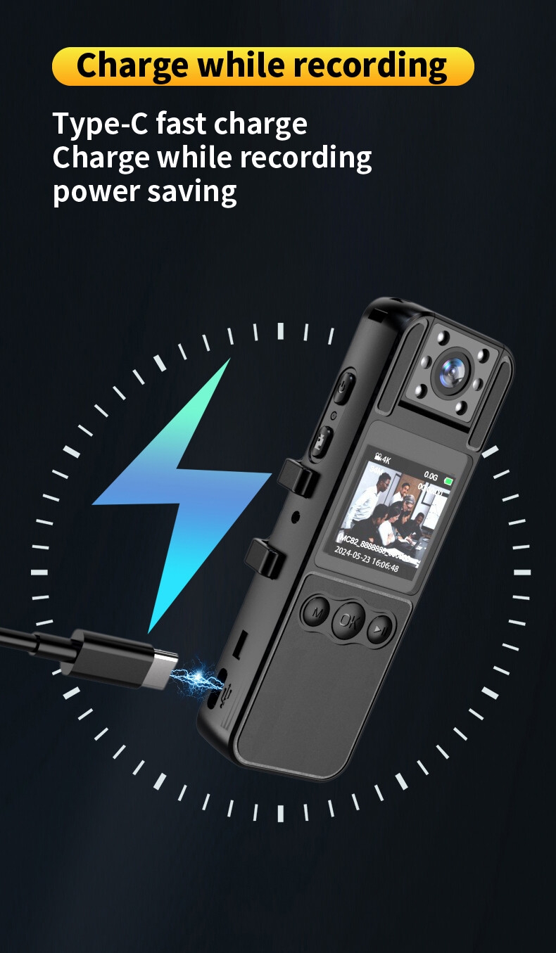 Mini caméra Portable, enregistreur vidéo numérique, caméra corporelle de sécurité Full Hd 1080p avec écran de 1.3 pouces