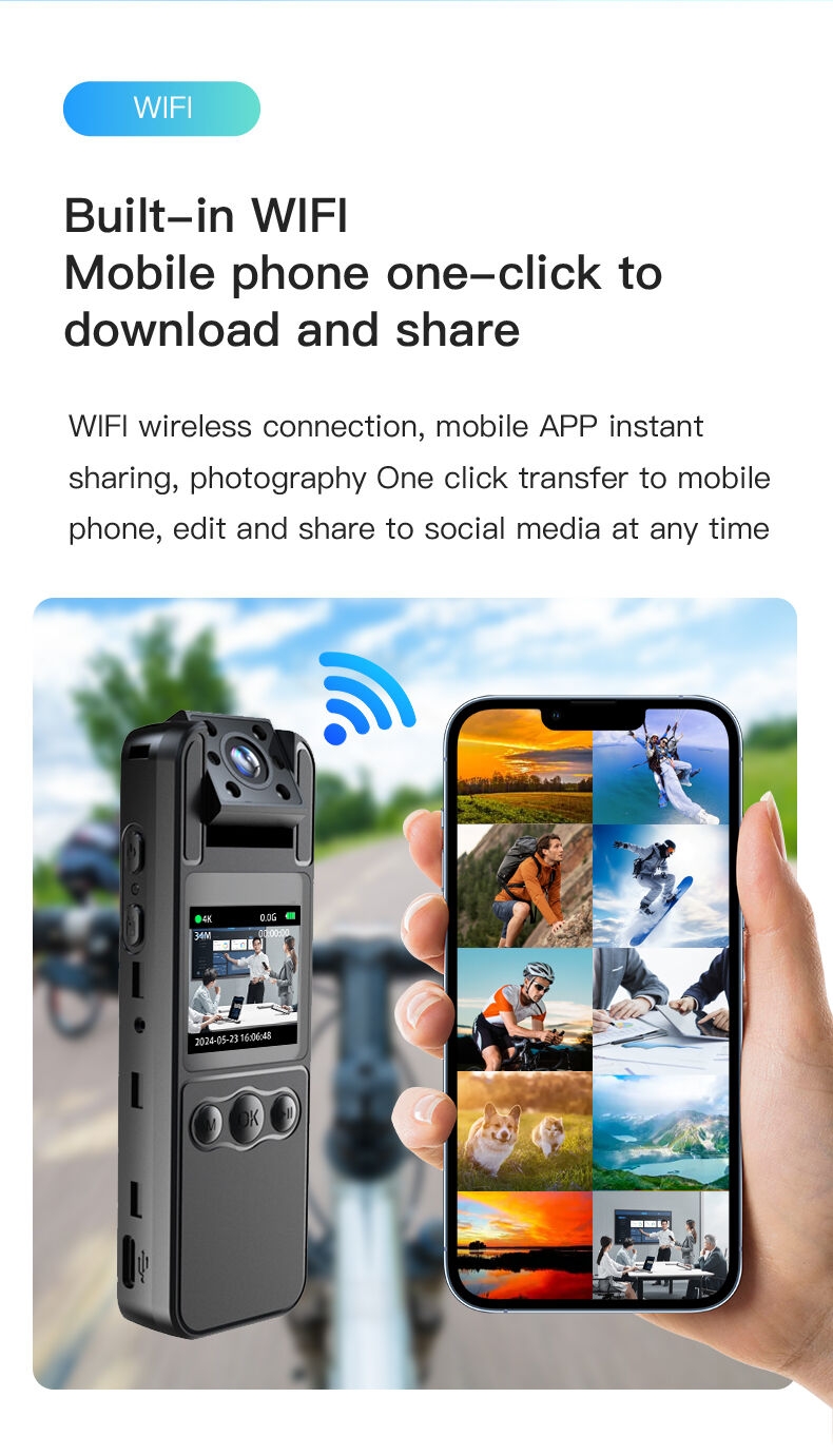 Mini caméra Portable, enregistreur vidéo numérique, caméra corporelle de sécurité Full Hd 1080p avec écran de 1.3 pouces