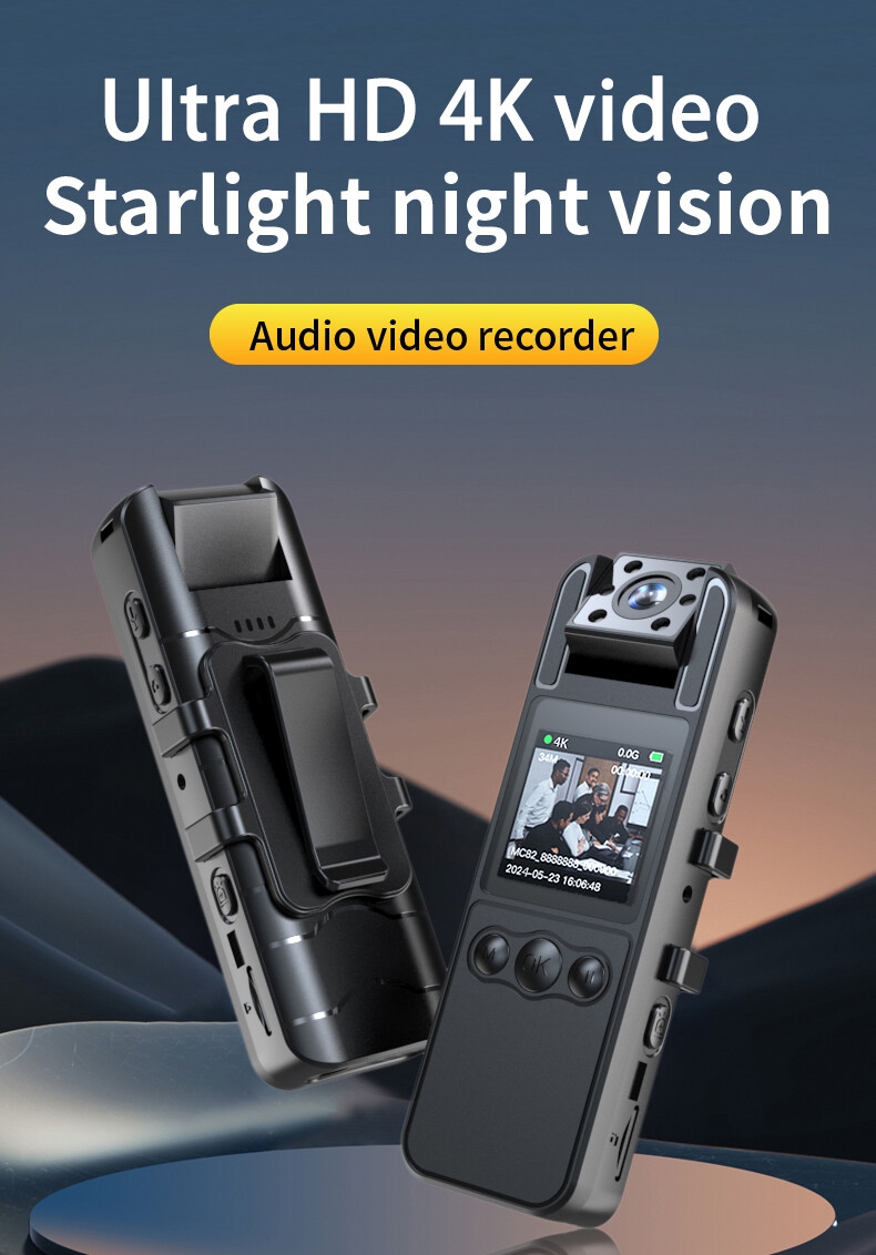 Mini caméra Portable, enregistreur vidéo numérique, caméra corporelle de sécurité Full Hd 1080p avec écran de 1.3 pouces