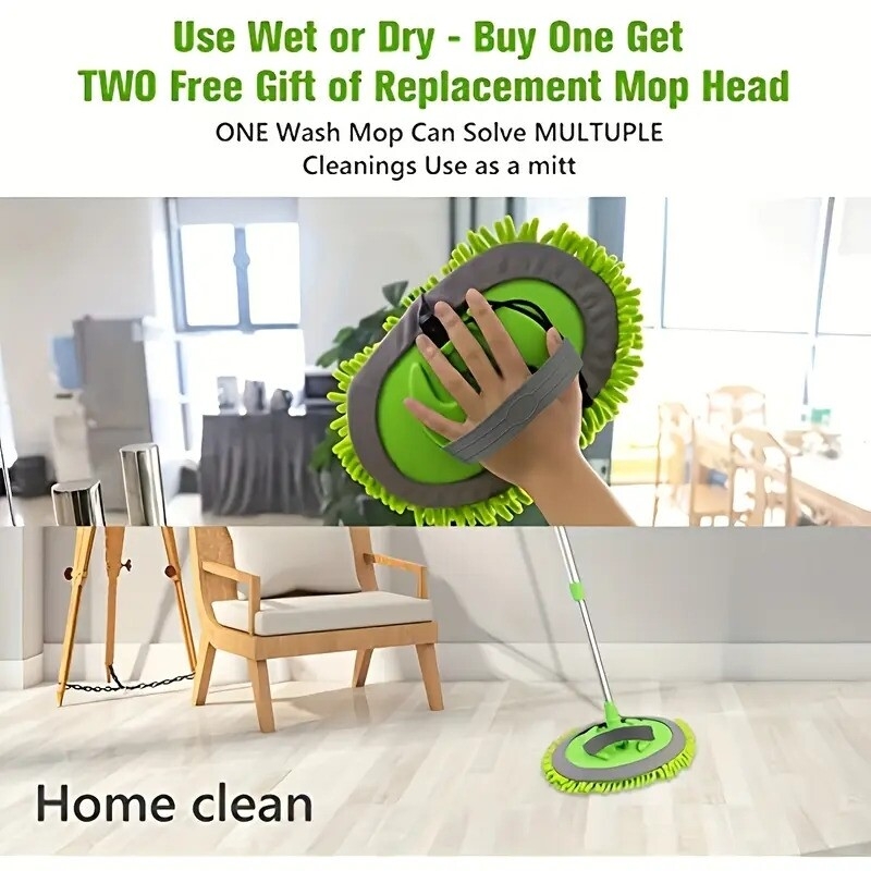 1 set car washing mop kit clean your car rv or truck easily with 2 replacement heads 4