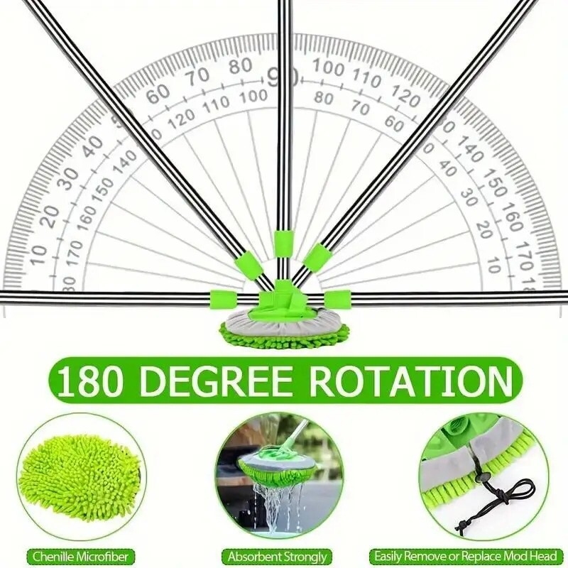 1 set car washing mop kit clean your car rv or truck easily with 2 replacement heads details 1