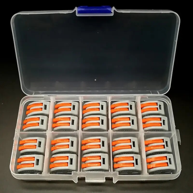 60pcs lever wire nut connectors compact splicing wire connector 2 3 5 port electrical connectors assortment kit for quick wiring 28 12 awg details 4
