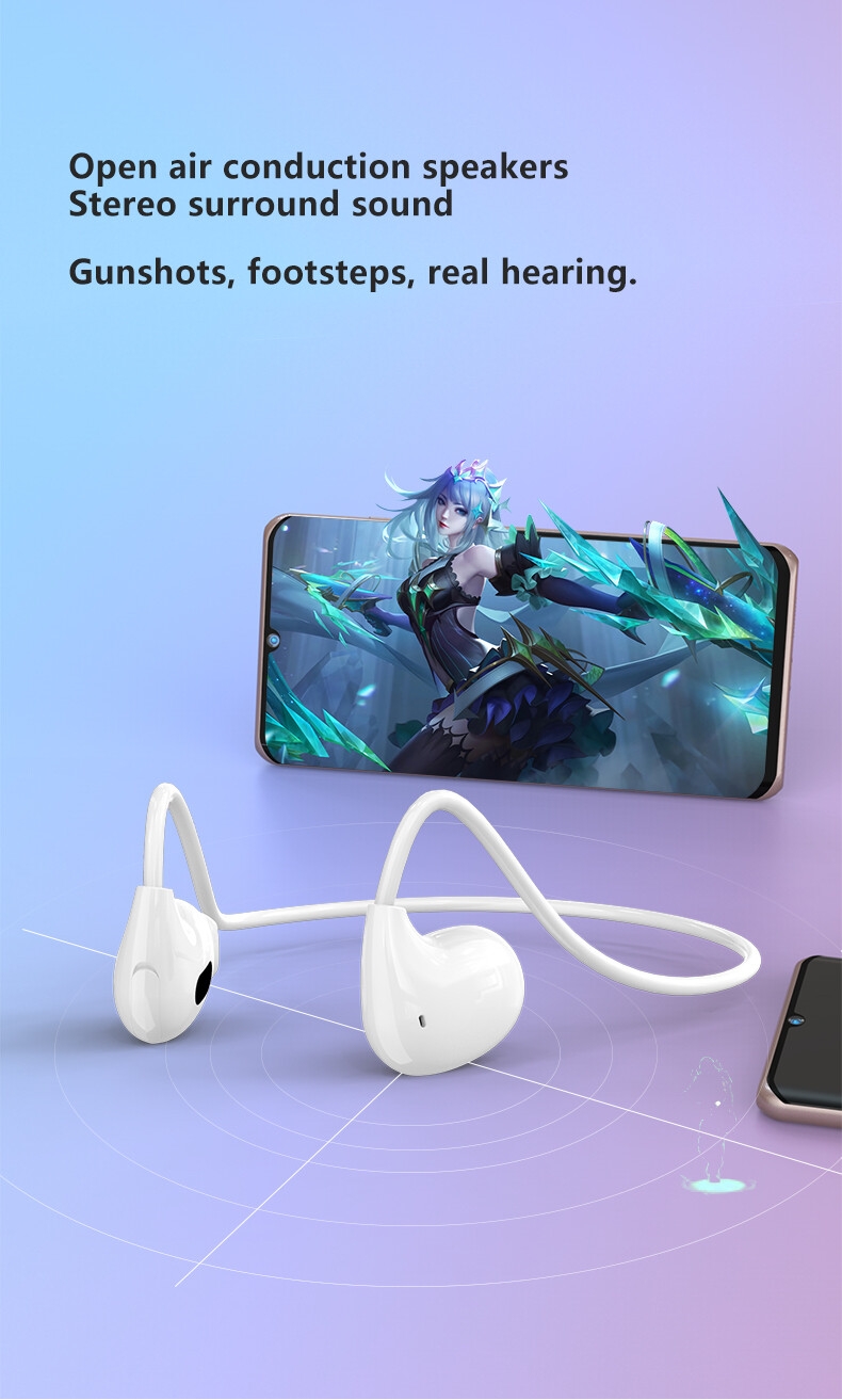 VV4 casque de sport à Conduction osseuse stéréo Surround son téléphone portable faible latence musique casque sans fil