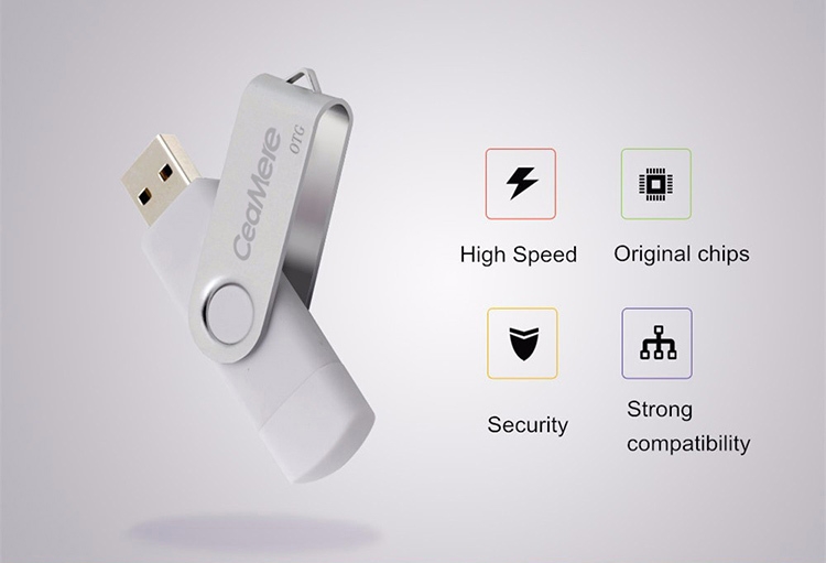 Clé USB Ceamere CMC5 XC OTG 128GB 64GB 32GB 16GB 8GB 4GB 2GB clé USB pour Smartphone clé USB OTG 2.0
