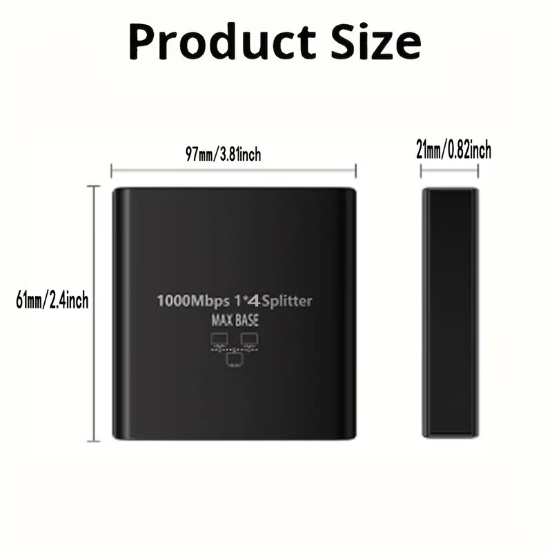 2024全新网络分配器适配器,1000mbps千兆,1转4输出以太网高速lan互联网分配器,带usb电源供应,扩展连接器,支持四个设备同时工作,1000mbps快速 /5e/6/7/8电缆,供多个设备连接互联网。 商品详情 7