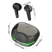 tws v5 3 true wireless stereo earbuds tws gaming hand free headphone touch button low latency low power consumption headset auto power on ergonomic design dual connect water proof ipx4 earphones with rgb light charging case built in mic for mobile phone details 9