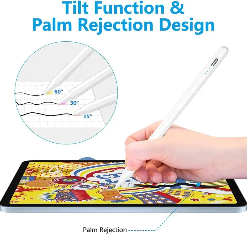 stylus pen for ipad with palm rejection active pencil compatible with 2018 2022 ipad pro 11 12 9 inch ipad 9th 8th 7th 6th gen ipad air 5th 4th 3rd gen ipad mini 6th 5th gen details 2