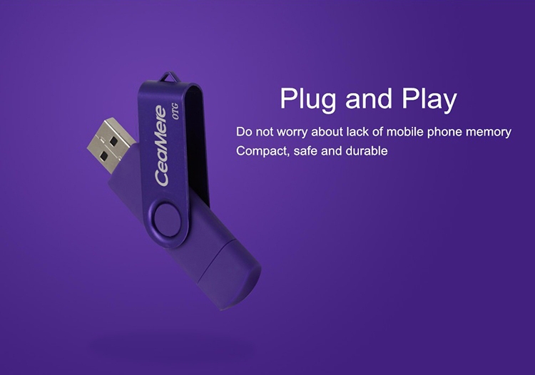 Clé USB Ceamere CMC5 XC OTG 128GB 64GB 32GB 16GB 8GB 4GB 2GB clé USB pour Smartphone clé USB OTG 2.0
