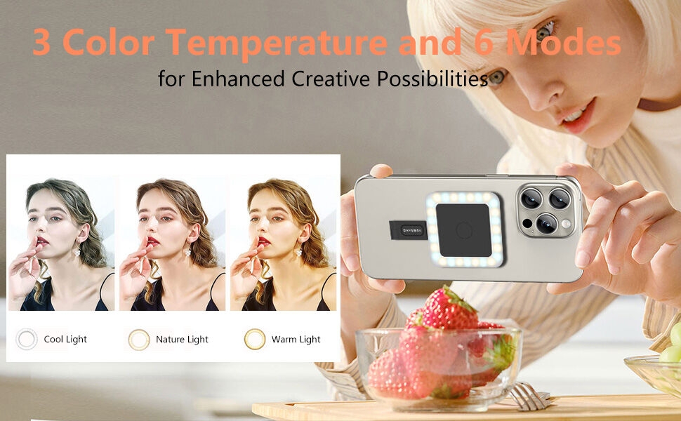 Anneau lumineux pour selfie avec trépied pour iPhone