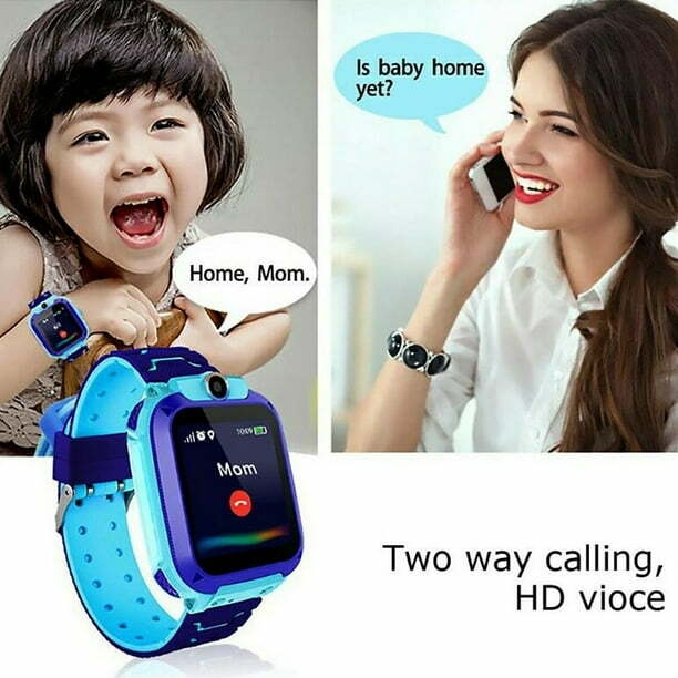 Montre Intelligente pour Enfants Q12 Étanche IP67 Montre Téléphone pour Enfants Positionnement Précis SOS une Touche