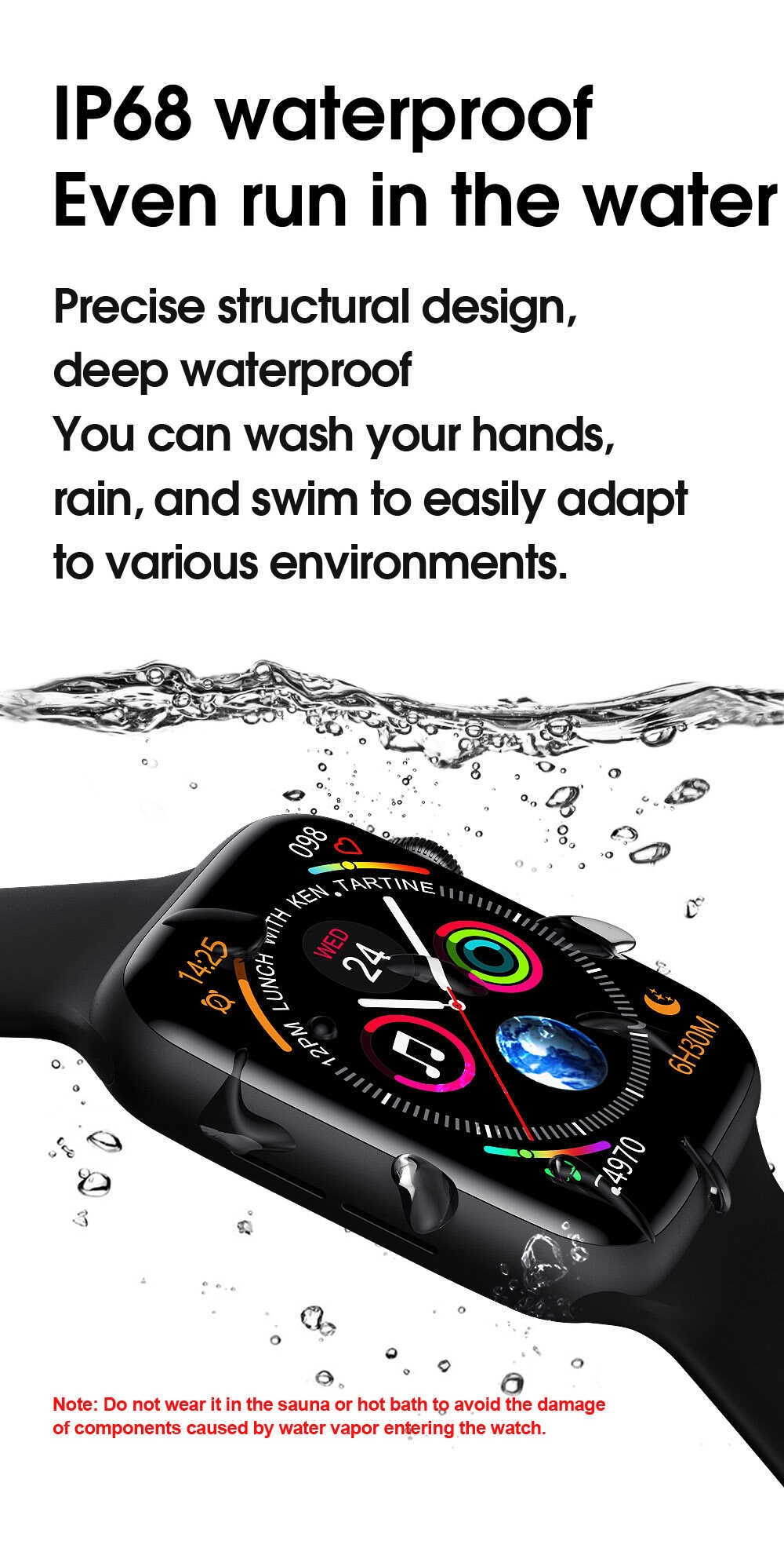 W26 1.75-inch Large-screen High-definition Dual 2.5D IP68 Waterproof Bluetooth Phone Smart Stylish Sports Watch - Black W26 1.75-inch Large-screen High-definition Dual 2.5D IP68 Waterproof Bluetooth Phone Smart Stylish Sports Watch - Black