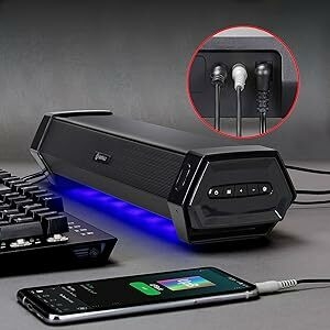 Haut-parleur de jeu Attack, barre de son sous moniteur, haut-parleur LED avec puissance audio maximale de 40 W