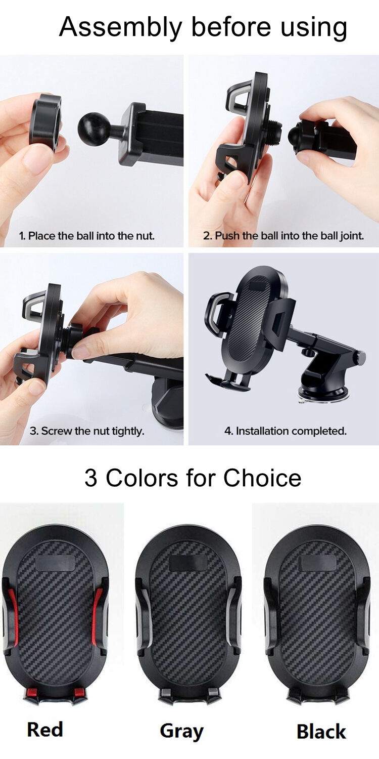 Universal fit strong mobile phone holder expansion Suction in Car dashboard stand mobile phone no charging phone holder for car