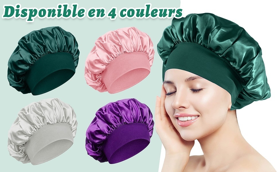 un ensemble de 3 bonnets pour cheveux