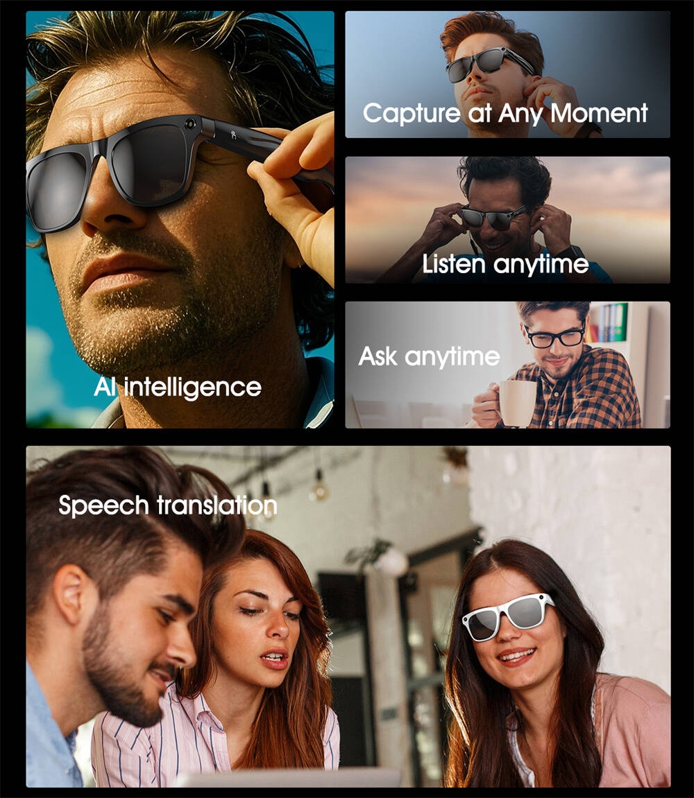 LICHIP L-OEN AI Smart Glasses Calling AR Video Camera Eye Glass Wireless Display Translation 2025 Remote Control XK Oen Pro