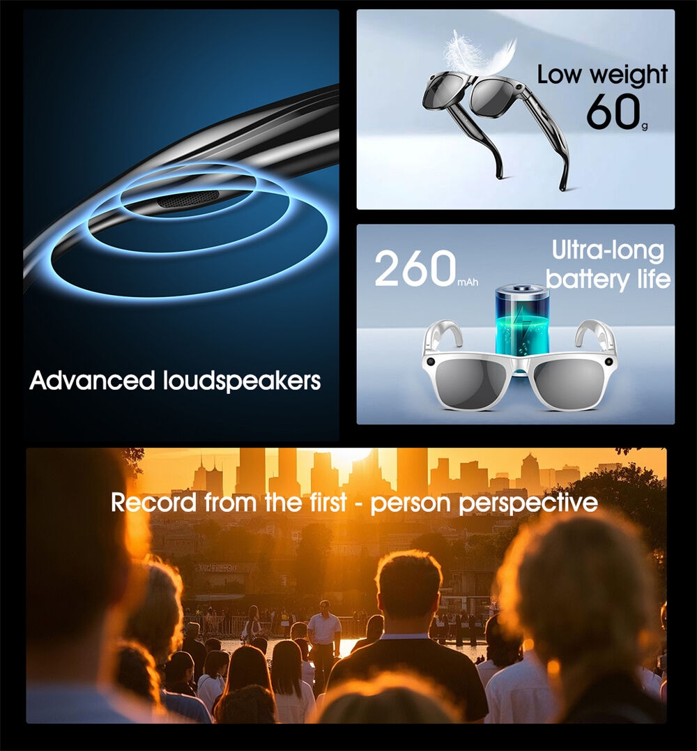 LICHIP L-OEN AI Smart Glasses Calling AR Video Camera Eye Glass Wireless Display Translation 2025 Remote Control XK Oen Pro