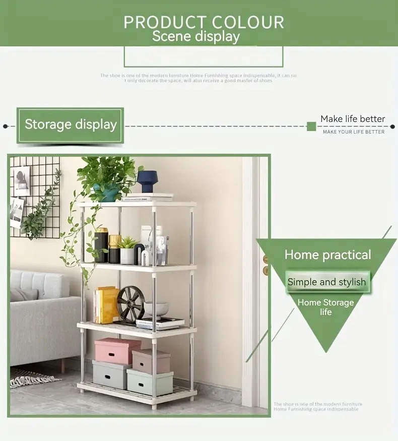 1pc multi purpose plastic tiered arrange storage rack for kitchen bedroom bathroom and living room organization home organization and storage supplies details 5