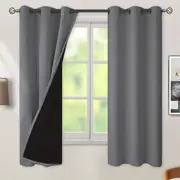 2 panels blackout curtains heat insulation curtain panels with coated insulation lining suitable for living room bedroom kitchen bathroom home decor room decor details 4