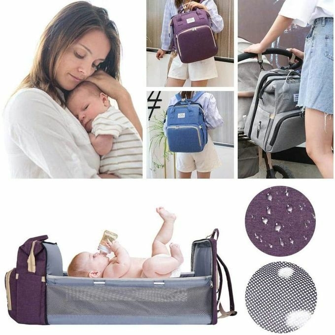 product_image_name-Generic-Sac à Dos à Langer 3 En 1 Avec Berceau Pliable, Sac De Couchage Momie Portable-3