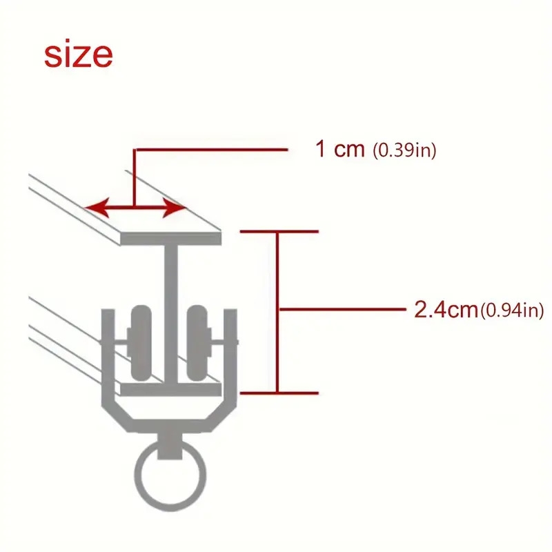 1 Juego De Rieles Flexibles Para Cortinas, Rieles Suaves Y Silenciosos Para Cortinas De Ventanas Y Balcones, Varillas Suaves En Forma De U Sin Ganchos, Rieles Superiores Y Laterales, Instalación De Cortinas De Techo, Partición De Habitaciones, Accesorios De Baño detalles 4